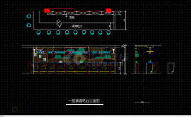 调酒吧台平面设计