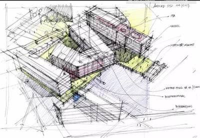 建筑平面设计手绘作品图片