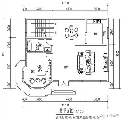 圆形客厅布局平面设计